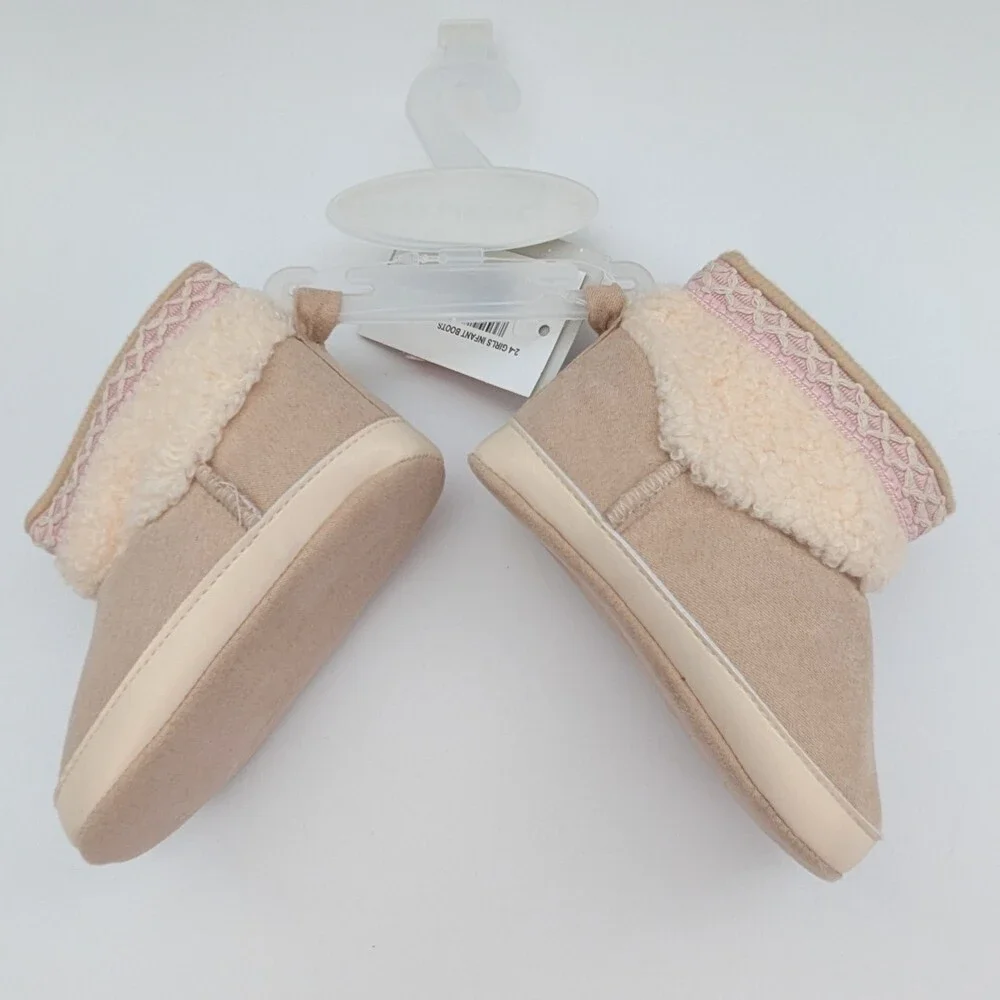 NWT Baby (Size 4) Booties/Boots/Slippers/Moccasins w/Velcro For Easy On/Off